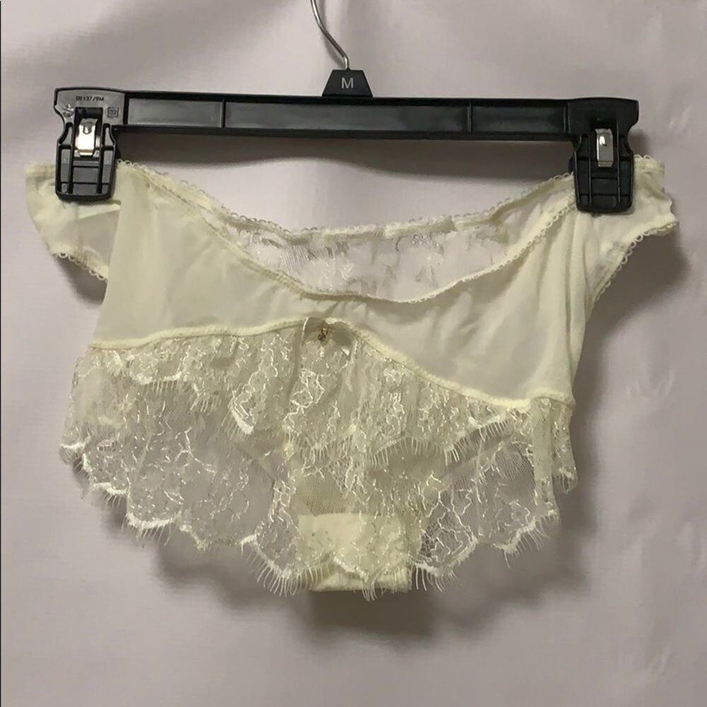 NWT ULTRAVIOLET BRIEF‎ & GARTER IVORY 2 PIECE SET SIZE XL